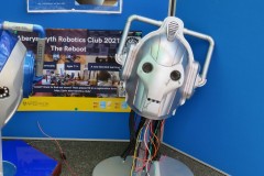 One of Two Cybermen at BeachLab:relocated 2021 in Aberystwyth